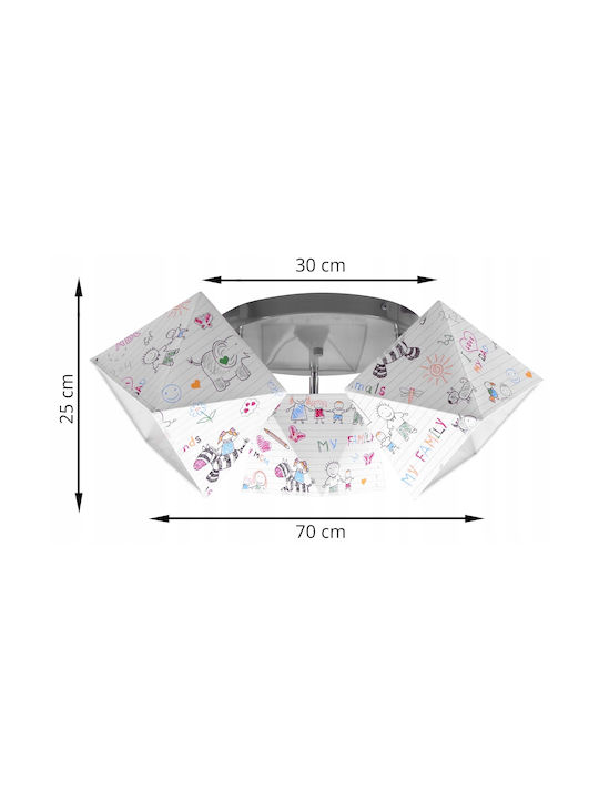 Light Home Einfaches Licht Kinderdeckenleuchte Deckenleuchte montieren 60W mit Fassung E27 Weiß