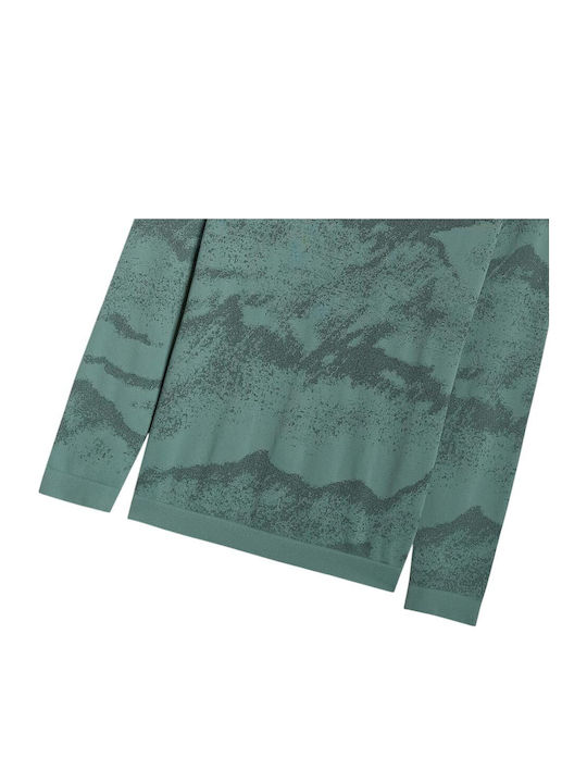 4F Herren Thermo Langarmshirt Grün