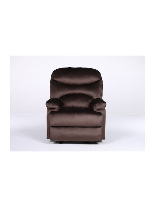 Nashira Relaxsessel Samt Coffee 88x90x99cm