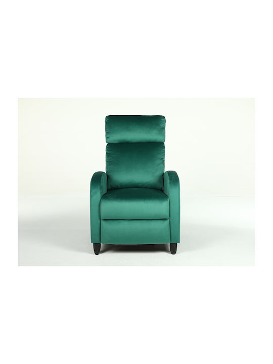 Atria Πολυθρόνα Relax Βελούδινη Πράσινο 67.5x90x104cm