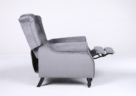 Alnair Relaxsessel Samt Gray 78x85x104cm