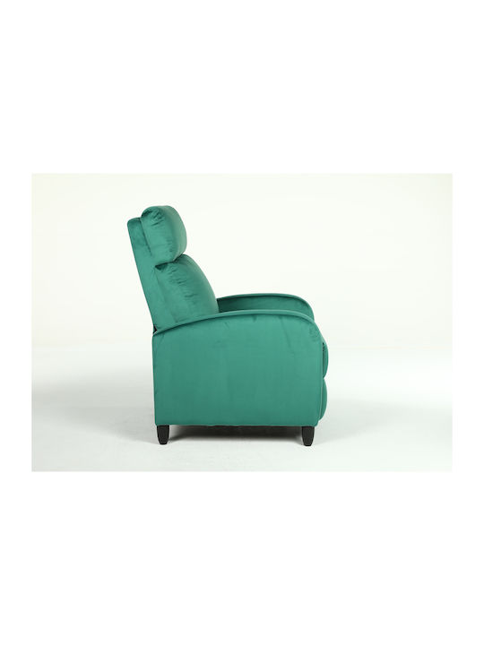 Atria Πολυθρόνα Relax Βελούδινη Πράσινο 67.5x90x104cm