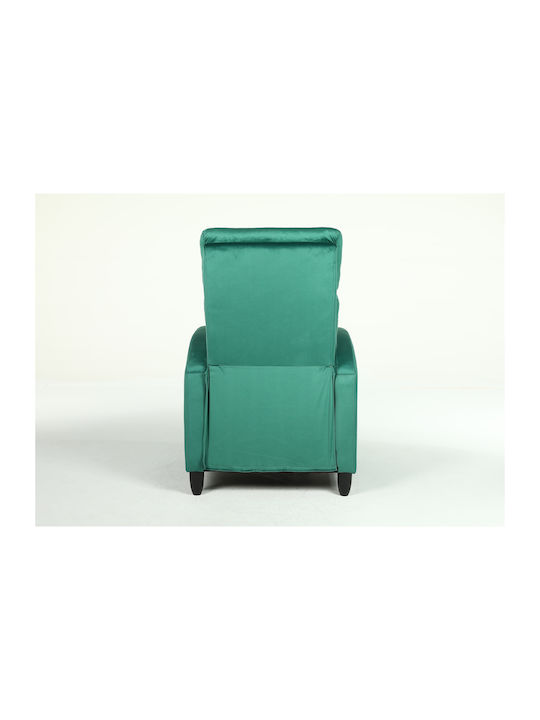 Atria Πολυθρόνα Relax Βελούδινη Πράσινο 67.5x90x104cm
