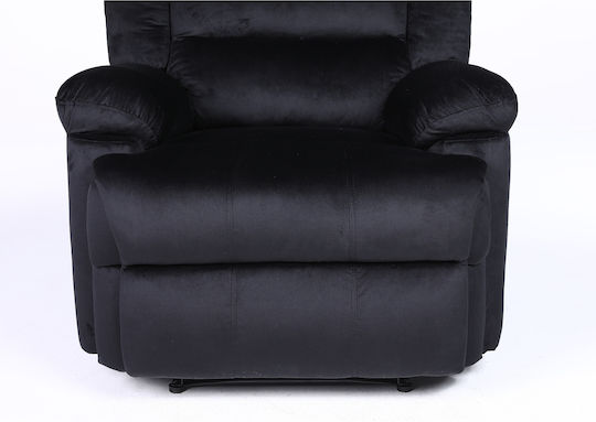 Carinae Relaxsessel mit Fußhocker Samt Black 93x90x100cm