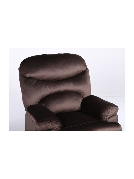 Nashira Relaxsessel Samt Coffee 88x90x99cm