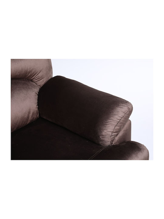 Nashira Relaxsessel Samt Coffee 88x90x99cm