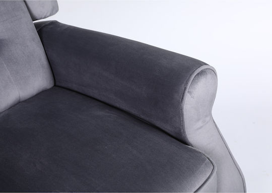 Alnair Relaxsessel Samt Gray 78x85x104cm