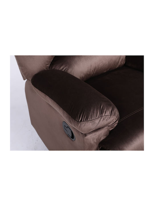 Nashira Relaxsessel Samt Coffee 88x90x99cm