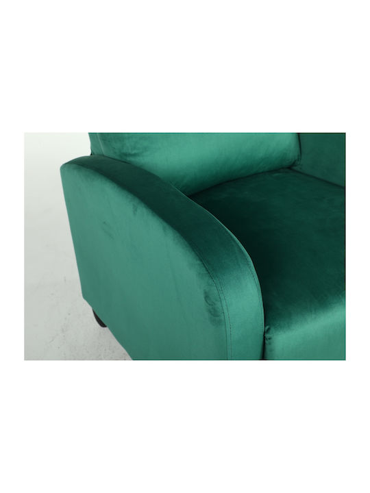 Atria Πολυθρόνα Relax Βελούδινη Πράσινο 67.5x90x104cm
