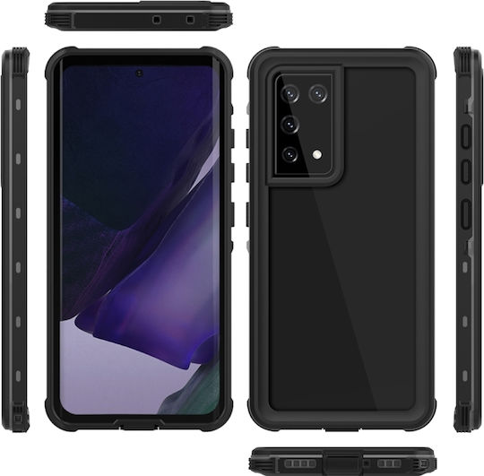 Redpepper 360 Vollschutz Kunststoff 2mm Wasserdicht Schwarz (Galaxy S21 Ultra 5G)