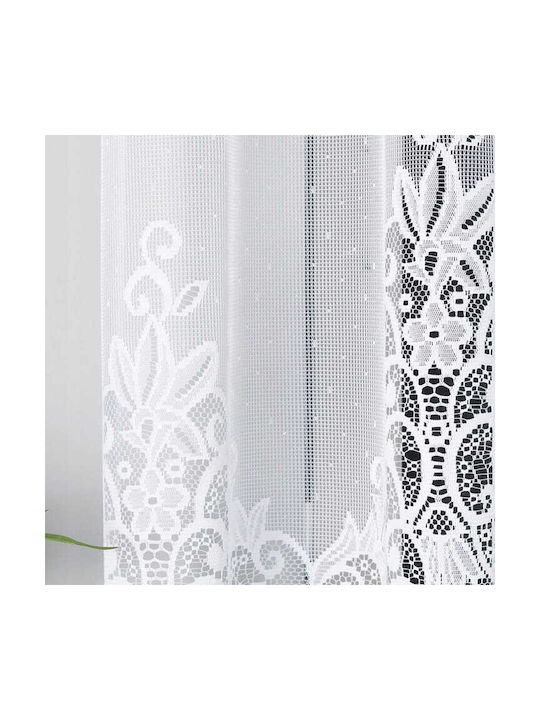 Markizeta Curtain with Pencil Pleat Berenika White 140x330cm