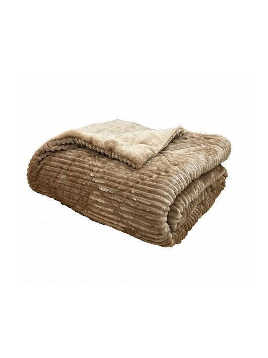Linea Home Κουβερτοπάπλωμα Διπλό 210x230εκ. Μπεζ
