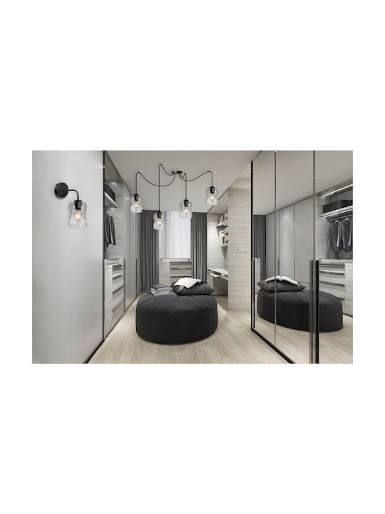 Light Home Modern Lamp Wall with Socket E27 Black