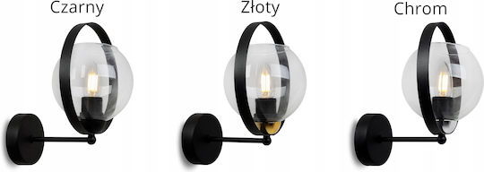 Light Home Модерен Осветително тяло За стена с фасунга E27 Черен