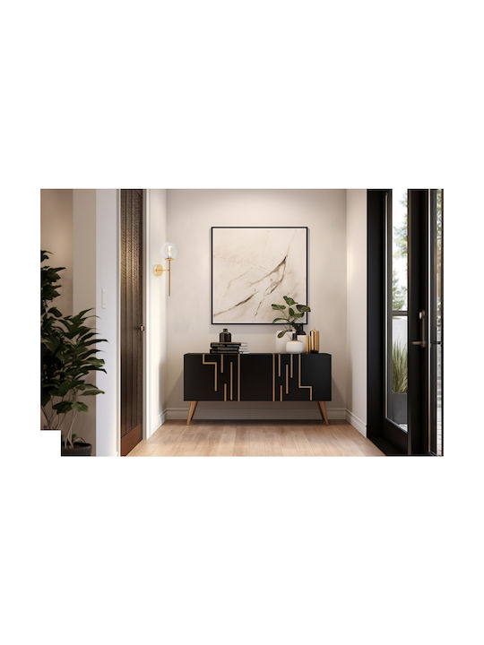Light Home Leuchte Wand mit Fassung E14 Gold