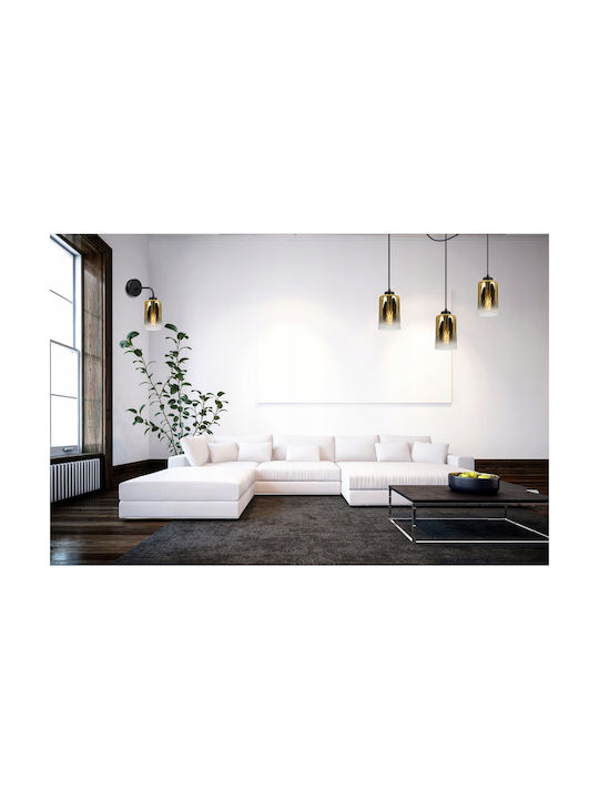 Light Home Modern Leuchte Wand mit Fassung E27 Schwarz