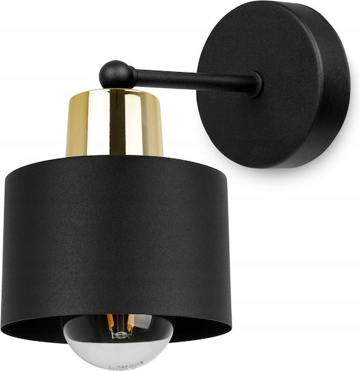 Light Home Modern Leuchte Wand mit Fassung E27 Schwarz