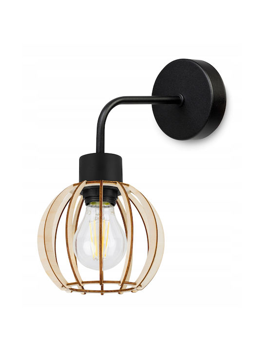 Light Home Modern Lumină de Perete cu Soclu E27 Negru