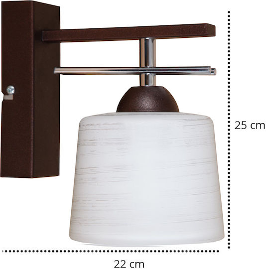 Light Home Clasic Lumină de Perete cu Soclu E27 Maro