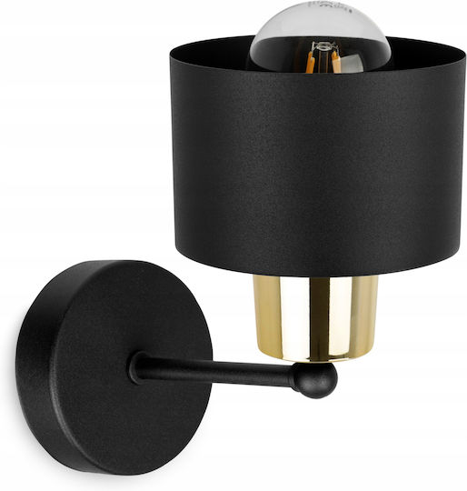 Light Home Modern Leuchte Wand mit Fassung E27 Schwarz