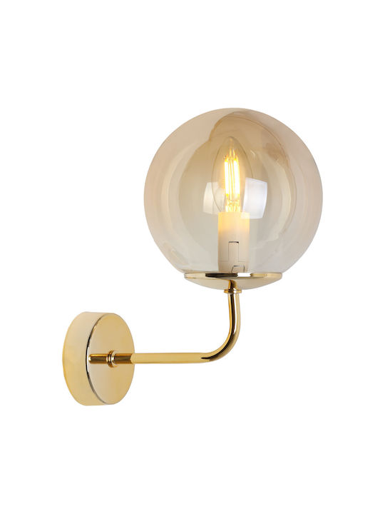 Light Home Μοντέρνο Φωτιστικό Τοίχου με Ντουί E14 Χρυσό
