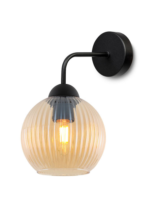Light Home Modern Leuchte Wand mit Fassung E27 Schwarz