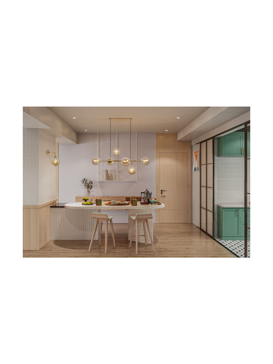 Light Home Μοντέρνο Φωτιστικό Τοίχου με Ντουί E14 Χρυσό