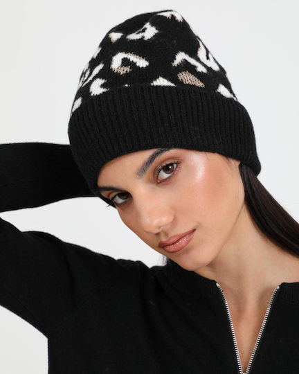 Beanie Unisex Beanie Gestrickt in Schwarz Farbe