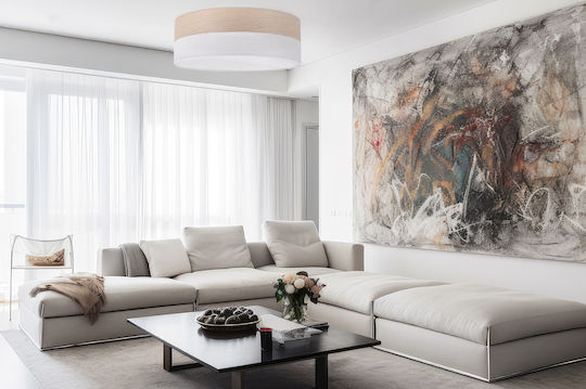 Light Home Πλαφονιέρα Οροφής Λευκή με Ντουί E27