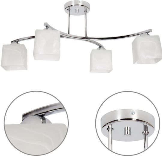 Light Home Πλαφονιέρα Οροφής Διάφανη