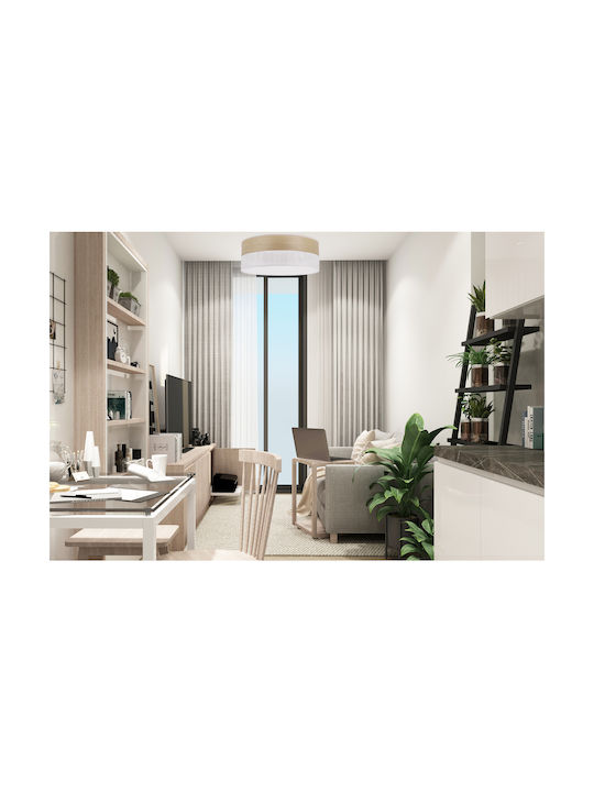 Light Home Πλαφονιέρα Οροφής Λευκή με Ντουί E27