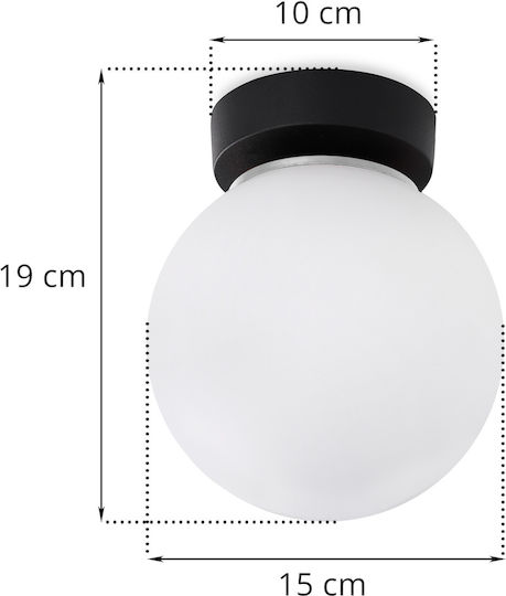 Light Home Plafonieră de Tavan Baie Albă cu Soclu E14