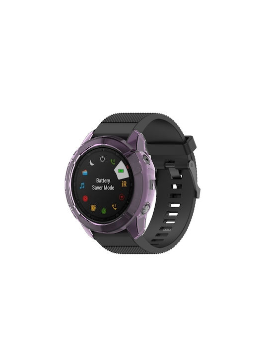 Protectoare Carcasă de Silicon în culoarea Violet pentru Garmin Fenix 6X