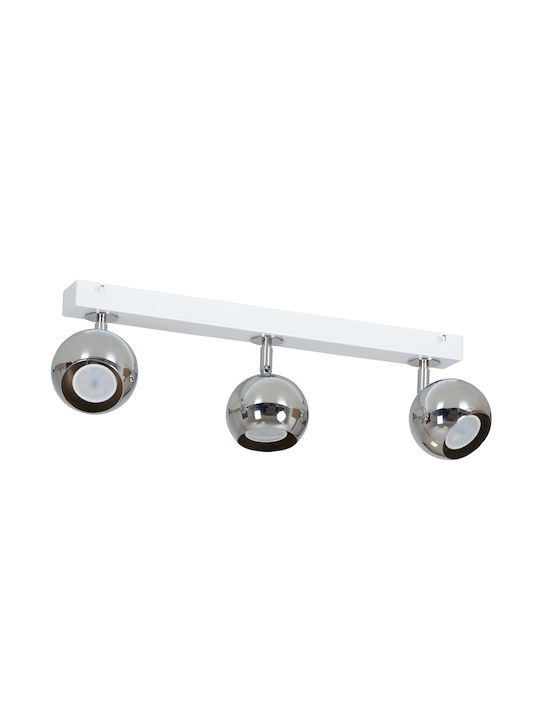 Light Home Triplu Spot cu Soclu GU10 în Culoare Negru