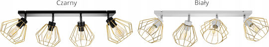 Light Home Spot with Socket E27 in Black Color