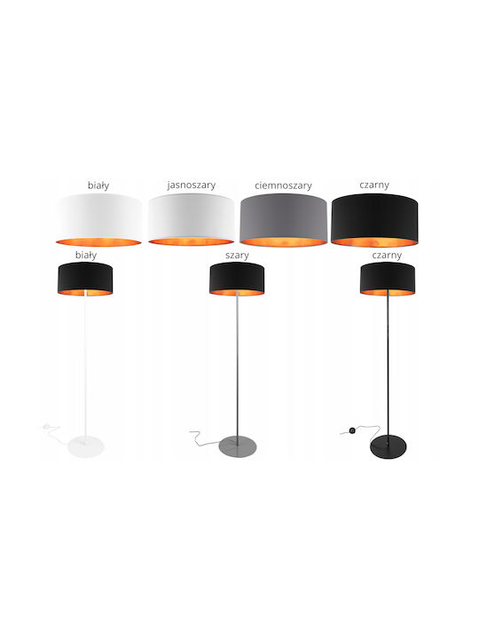 Light Home Lampa de podea Î153xL44cm. cu Soclu pentru Bec E27 Negru