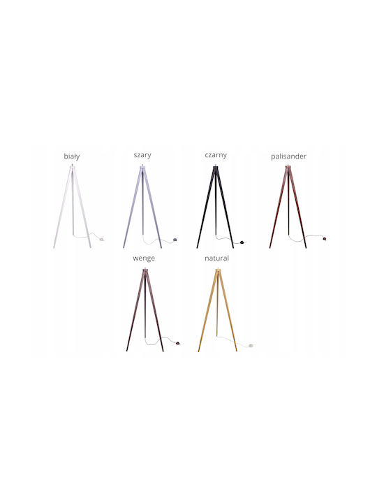 Light Home Stehleuchte H145cm. mit Fassung für Lampe E27 Weiß