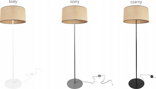 Light Home Lampa de podea Î153xL40cm. cu Soclu pentru Bec E27 Alb