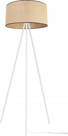 Light Home Lampa de podea Î150cm. cu Soclu pentru Bec E27 Alb