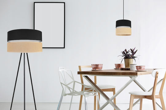 Light Home Lampa de podea Î145cm. cu Soclu pentru Bec E27 Negru