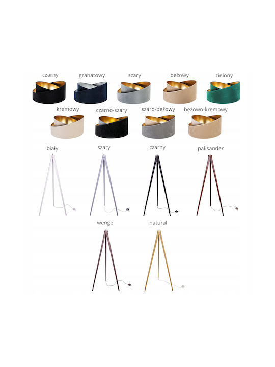 Light Home Lampa de podea cu Soclu pentru Bec E27 Alb