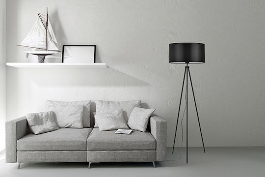 Light Home Φωτιστικό Δαπέδου με Ντουί για Λαμπτήρα E27 Μαύρο