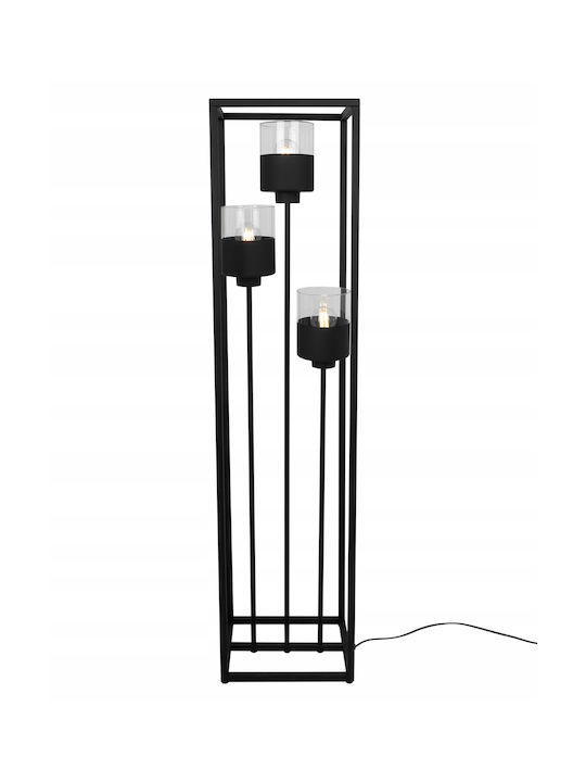 Light Home Stehleuchte H130cm. mit Fassung für Lampe E27 Schwarz