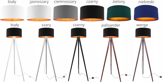 Light Home Stehleuchte mit Fassung für Lampe E27 Weiß