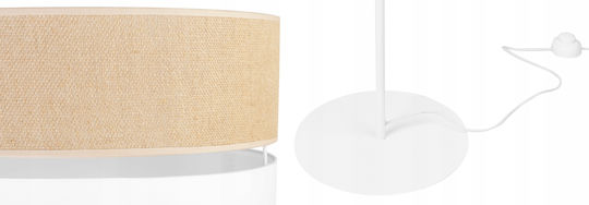 Light Home Stehleuchte H152xB40cm. mit Fassung für Lampe E27 Weiß