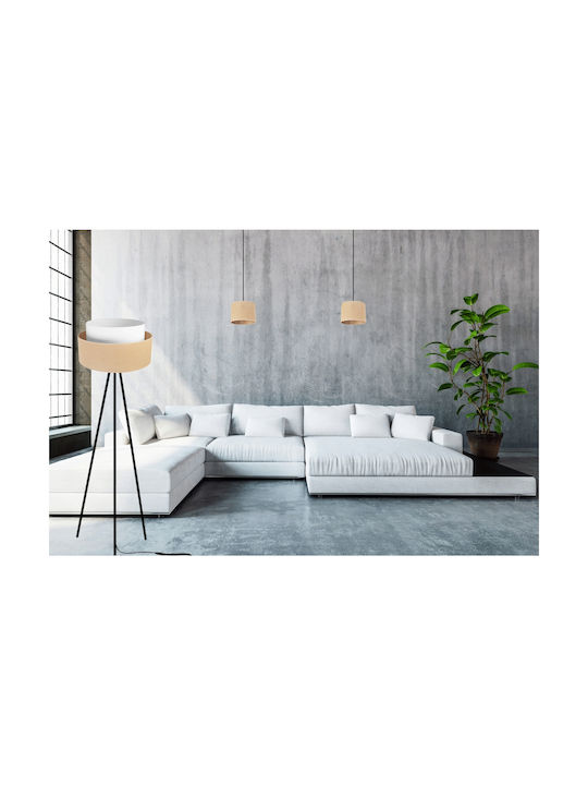 Light Home Floor Lamp H150cm. with Socket for Bulb E27 White
