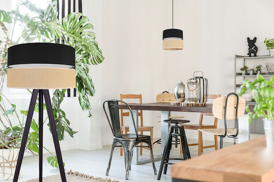 Light Home Подова Лампа В150см. с Цокъл за Крушка E27 Черен