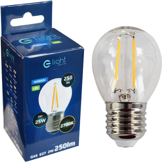 Eko Light Bec LED 2W pentru Soclu E27 și Formă G45 Alb cald 140lm