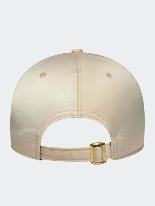 New Era La Dodgers Mlb Satin Rhinestone Cream 9forty Adjustable Cap Дамска Шапка Бежова