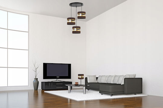 Light Home Metal Table Lamp for Socket E27 with Black Shade and Base